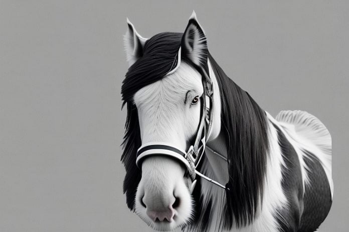 A clydesdale horse in a rural east london