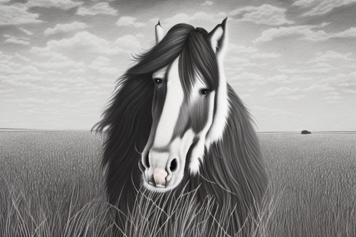 A clydesdale horse in a field in vereeniging