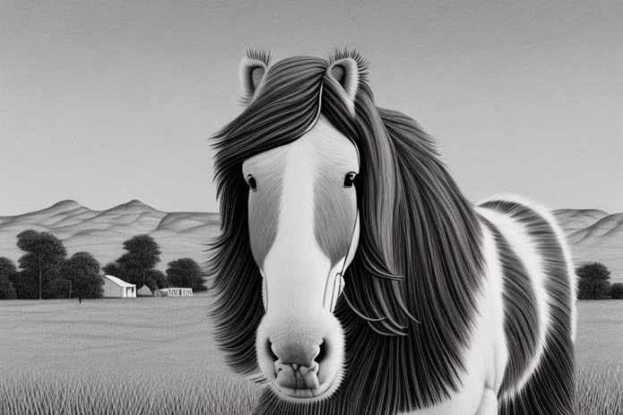 A clydesdale horse in a rural setting in centurion