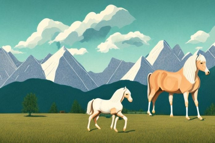 A haflinger horse in a rural setting