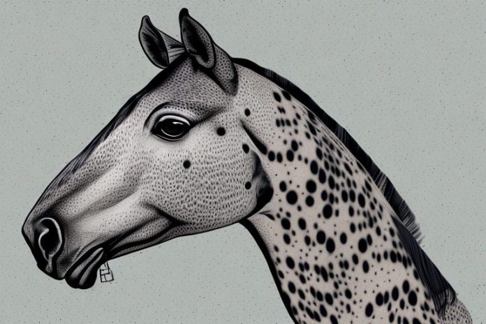 An appaloosa horse in a rural setting in durban