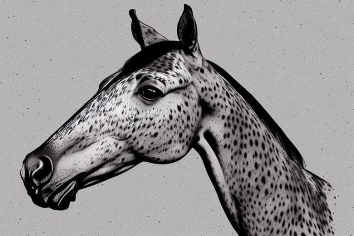An appaloosa horse in a rural setting in pietermaritzburg