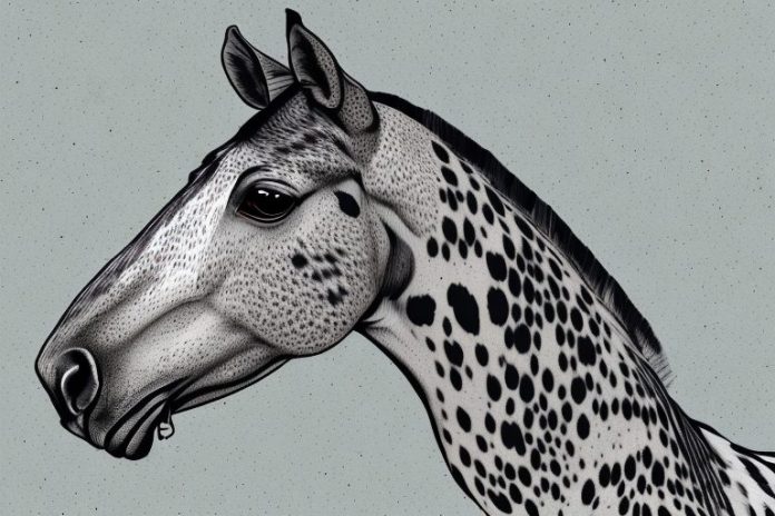 An appaloosa horse in a rural setting in port shepstone