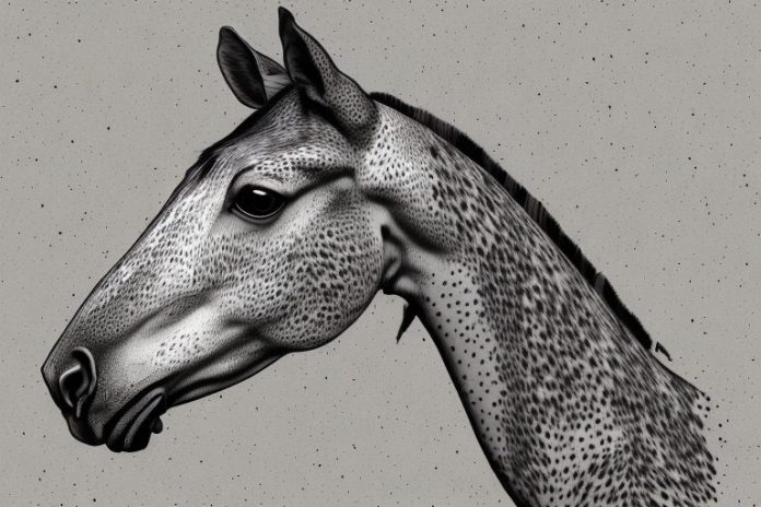 An appaloosa horse in a rural setting in empangeni