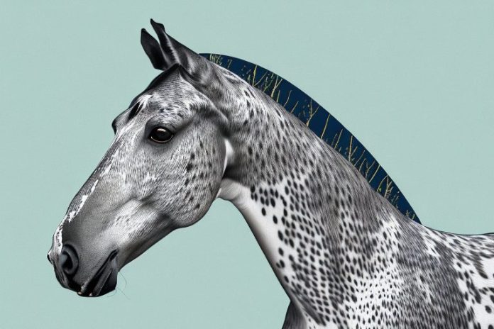 An appaloosa horse in a margate