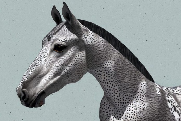 An appaloosa horse in a rural setting in richards bay