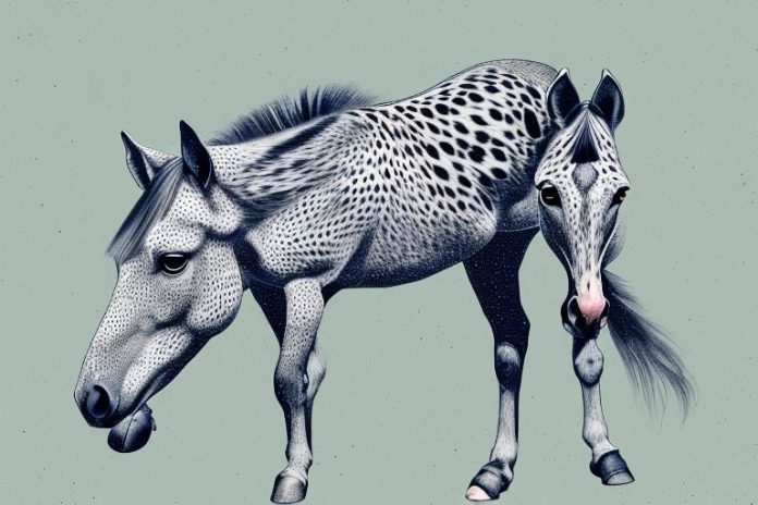 An appaloosa horse in its natural habitat in kwamashu