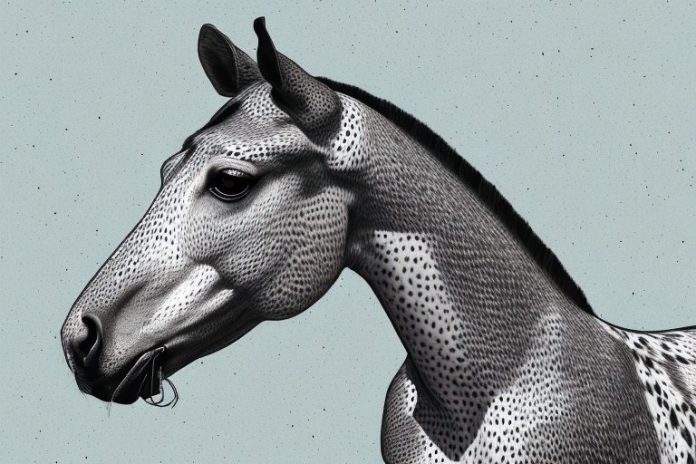 An appaloosa horse in a rural setting in umhlanga