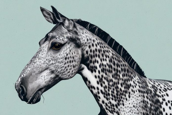 An appaloosa horse in a south african landscape