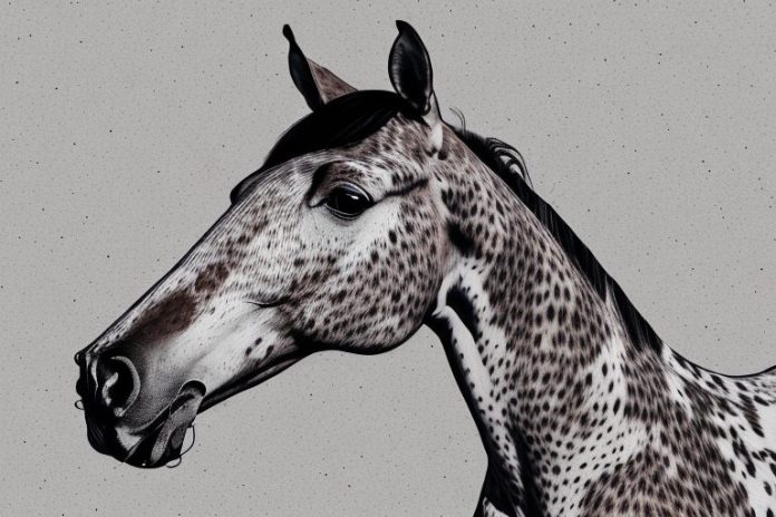 An appaloosa horse in a rural setting in welkom