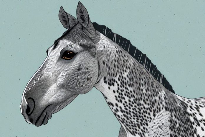 An appaloosa horse in a virginia or south african landscape