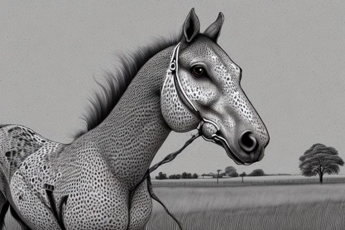 An appaloosa horse in a rural setting in sasolburg