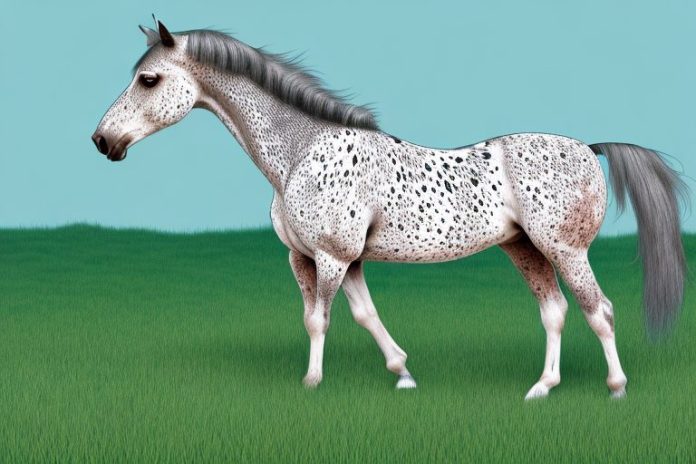 An appaloosa horse in its natural environment