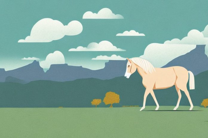 A haflinger horse in a scenic landscape of the western cape