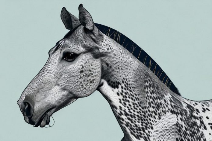 An appaloosa horse in a rural south african landscape