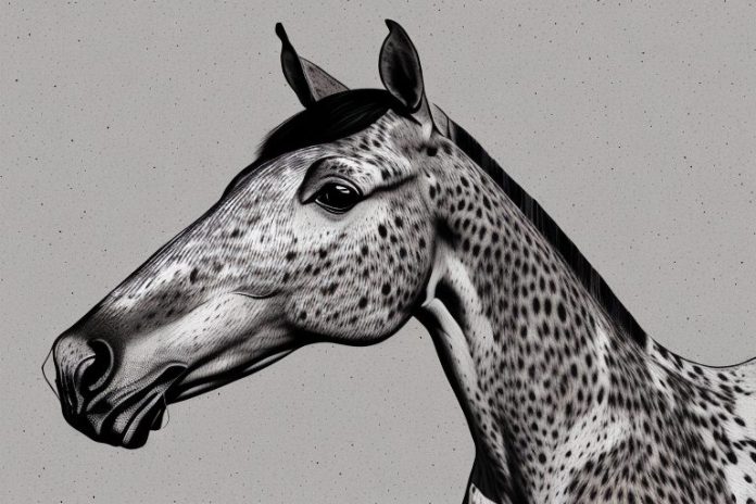An appaloosa horse in a rural setting in krugersdorp