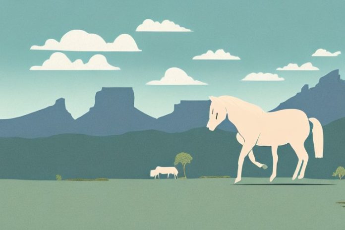 A haflinger horse in a scenic landscape in cape town