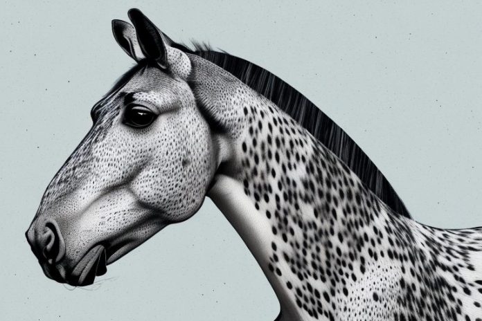 An appaloosa horse in its natural environment in randburg