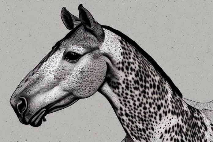 An appaloosa horse in a rural setting in roodepoort