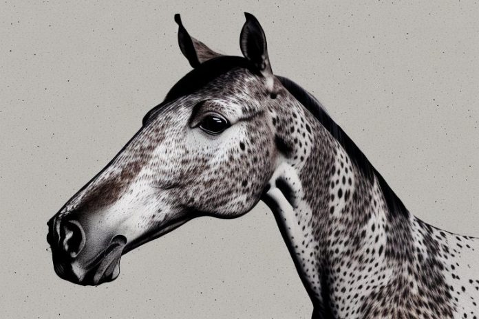 An appaloosa horse in a rural setting in polokwane