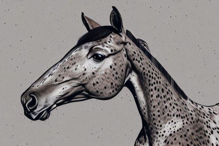 An appaloosa horse in a rural setting in middelburg