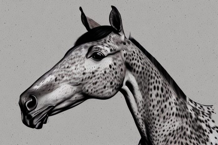 An appaloosa horse in a rural setting in barberton