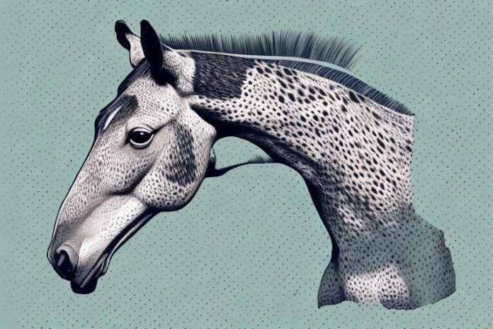 An appaloosa horse in its natural environment in the northern cape