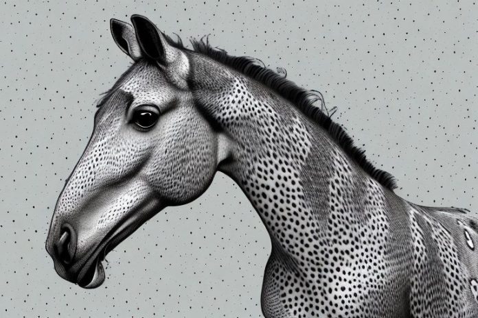 An appaloosa horse in its natural environment in kathu