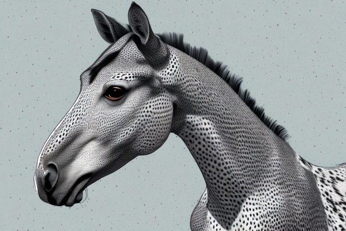 An appaloosa horse in its natural environment in de aar