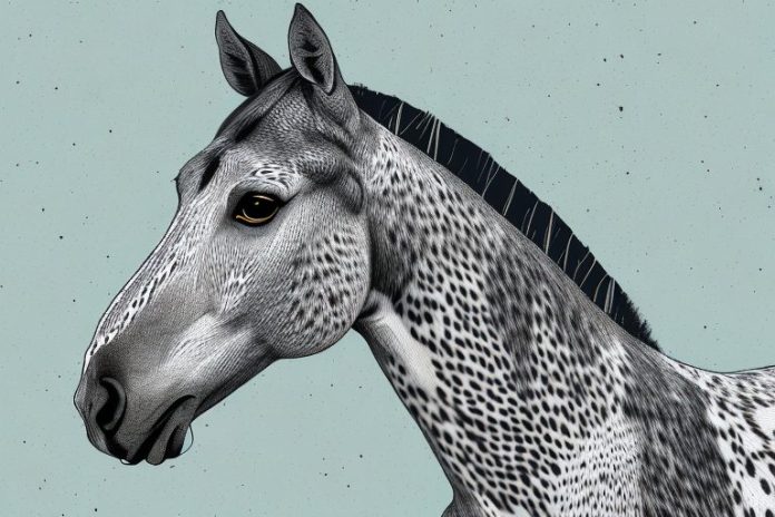 An appaloosa horse in a south african landscape