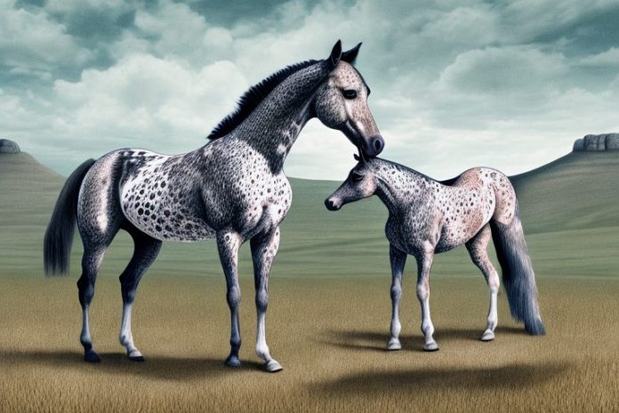 An appaloosa horse in a rural setting in the western cape