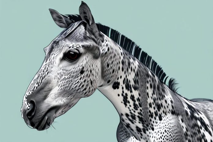 A majestic appaloosa horse in a scenic setting in cape town