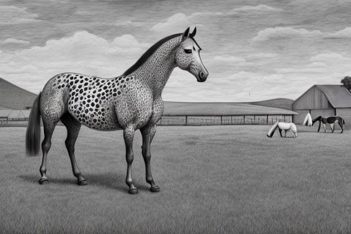 An appaloosa horse in a rural setting in worcester