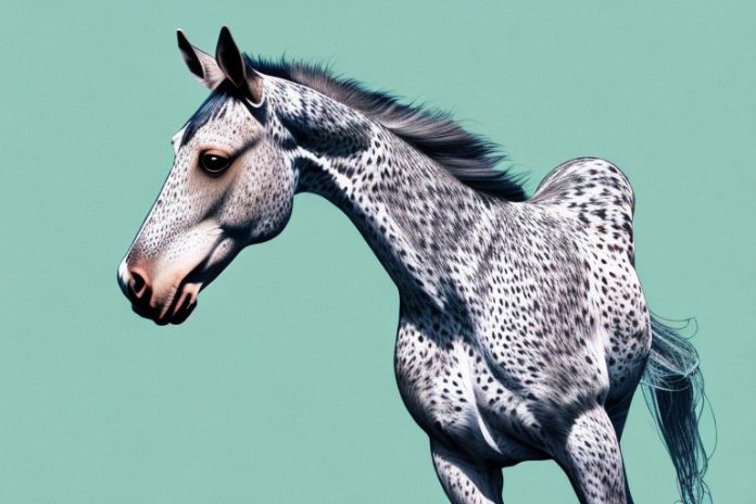 An appaloosa horse in a rural setting in stellenbosch