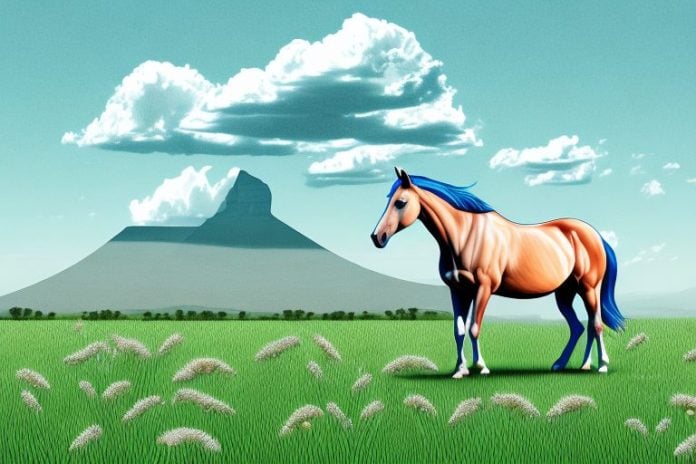 A horse in a field in durban