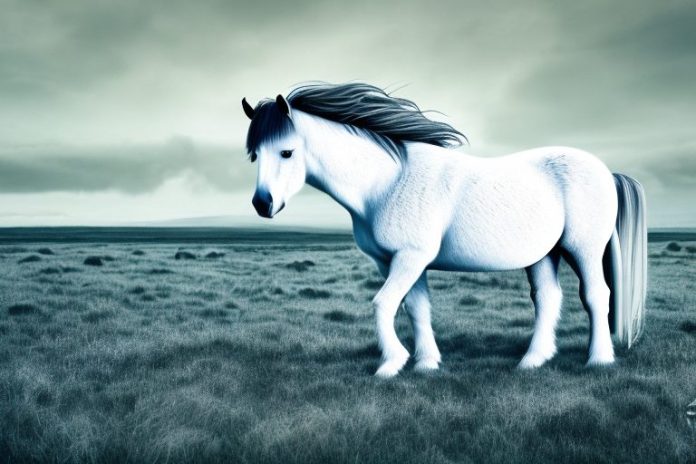 An icelandic horse in a field in ladysmith