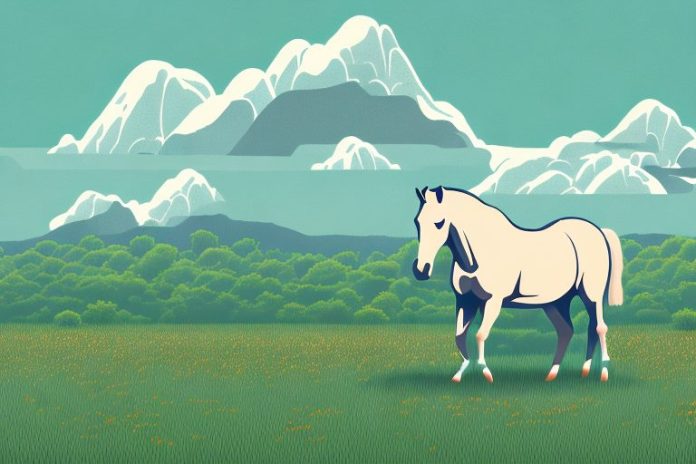 A horse in a field