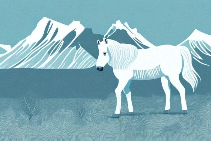 An icelandic horse in the landscape of queenstown