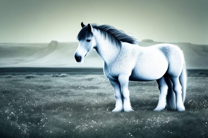 An icelandic horse standing in a field in butterworth