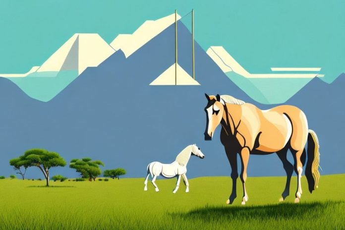 A horse in a pasture in bethlehem