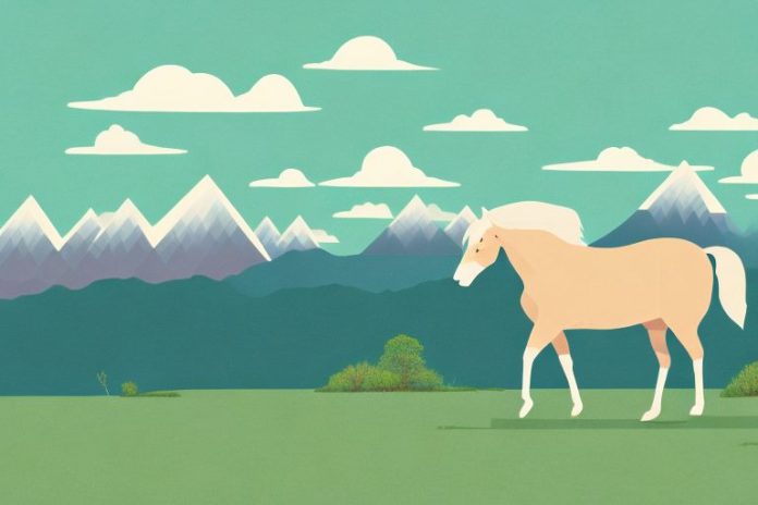 A haflinger horse in a scenic landscape