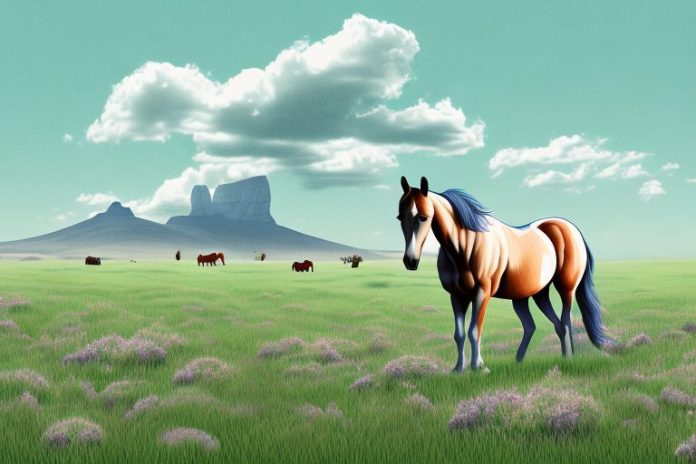 A horse in a meadow in lydenburg