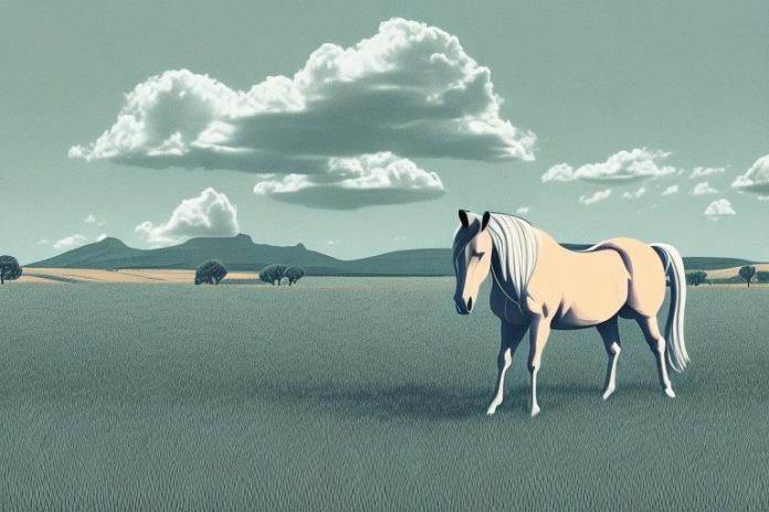 A horse in a field in kimberley