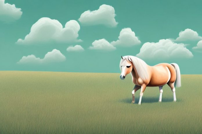 A haflinger horse in a scenic outdoor setting