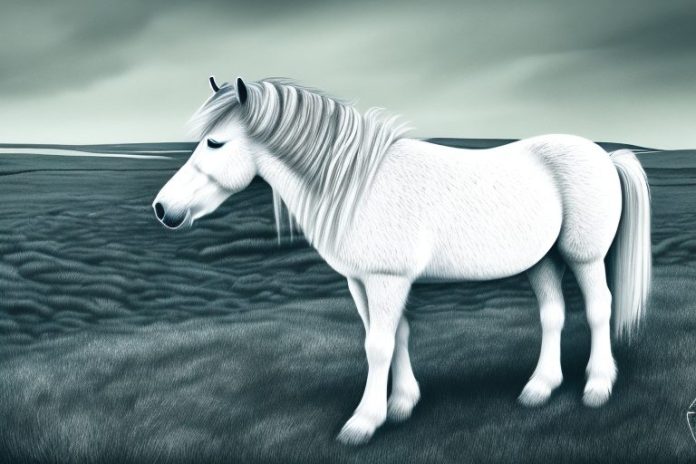 An icelandic horse in a rural setting in brits