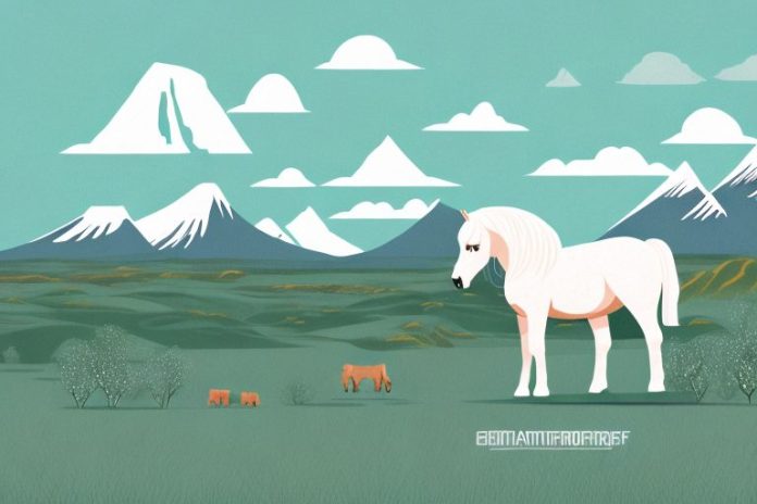 An icelandic horse in a scenic landscape in hartbeespoort