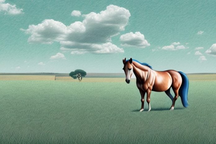 A horse in a field in vryburg