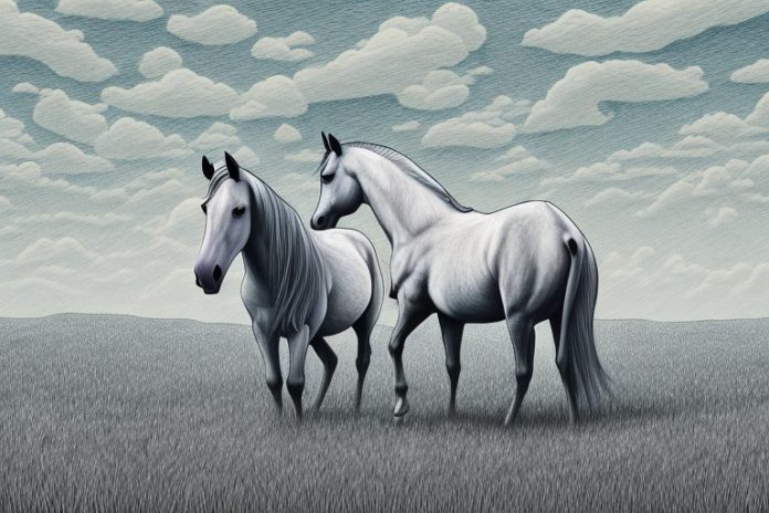 A horse in a field in mogwase