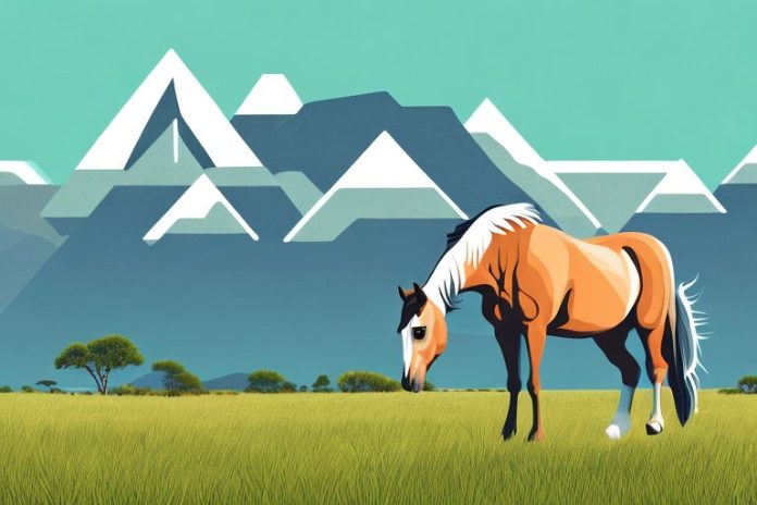 A horse in a field in worcester