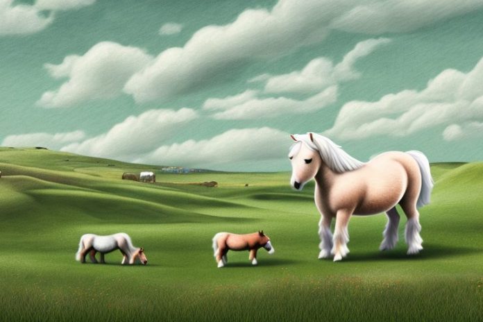 A shetland pony in a rural landscape in pietermaritzburg